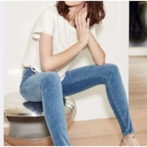 Joe's Jeans Denim - Joe’s Light Blue Soft Velvet Skinny Jeans 30 10 Ankle Pants